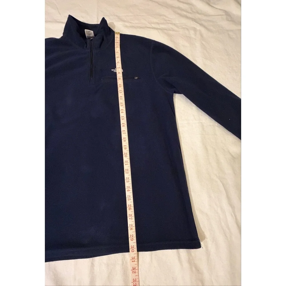 The North Face Men's XL Navy 1/4 Zip Fleece Pullover Chest Zip Pocket Jacket